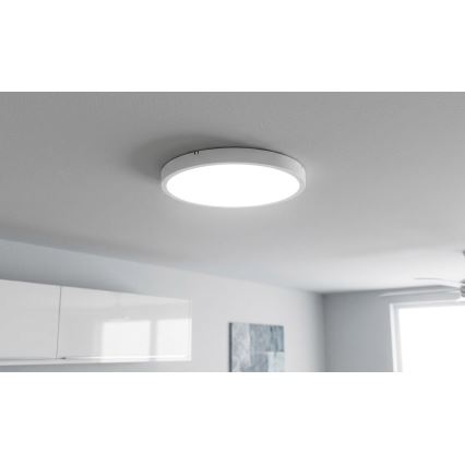 Brilagi - LED Koupelnové stropní svítidlo se senzorem ZENNA LED/24W/230V pr. 35 cm IP44 bílá + dálkové ovládání