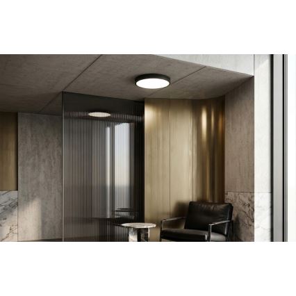 Brilagi - LED Koupelnové stropní svítidlo se senzorem ZENNA LED/24W/230V pr. 35 cm IP44 černá + dálkové ovládání