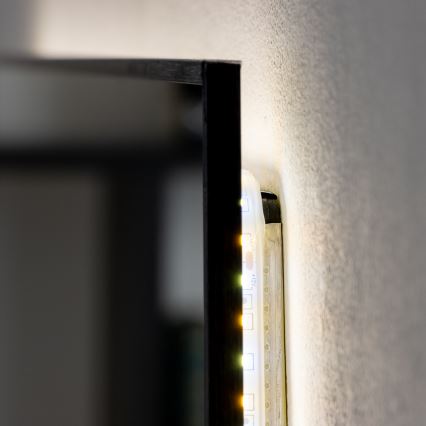 Brilagi - LED Koupelnové zrcadlo SUELLO LED/20W/230V 40x60 cm černá IP44 CRI 90 stmívatelné + CCT