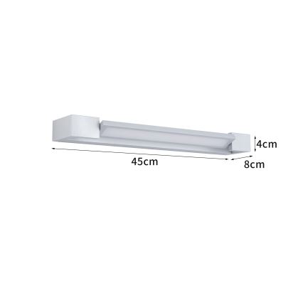 Brilagi - LED Koupelnové osvětlení zrcadla AQUA LINE LED/12W/230V 45 cm IP44 matný chrom CRI 90