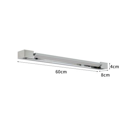 Brilagi - LED Koupelnové osvětlení zrcadla AQUA LINE LED/18W/230V 60 cm IP44 lesklý chrom CRI 90