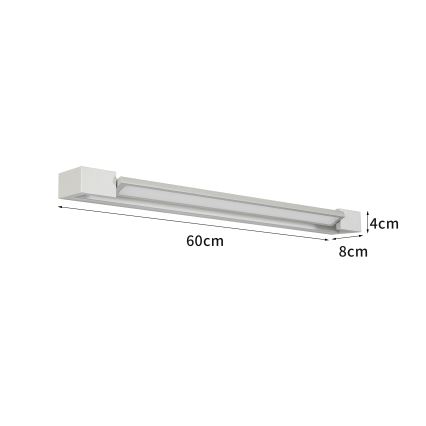 Brilagi - LED Koupelnové osvětlení zrcadla AQUA LINE LED/18W/230V 60 cm IP44 matný chrom CRI 90