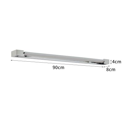 Brilagi - LED Koupelnové osvětlení zrcadla AQUA LINE LED/24W/230V 90 cm IP44 lesklý chrom
