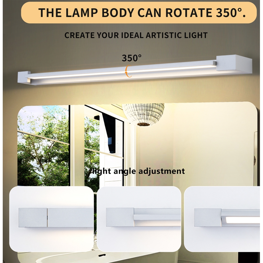 Brilagi - LED Koupelnové osvětlení zrcadla AQUA LINE LED/24W/230V 90 cm IP44 matný chrom CRI 90