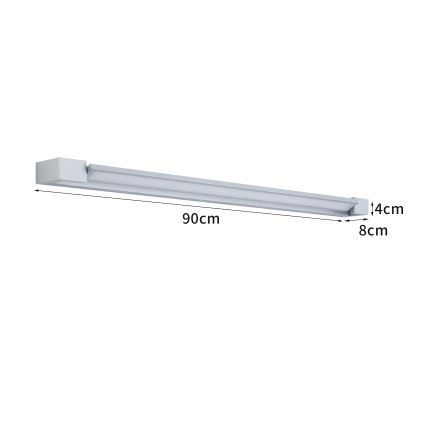 Brilagi - LED Koupelnové osvětlení zrcadla AQUA LINE LED/24W/230V 90 cm IP44 matný chrom