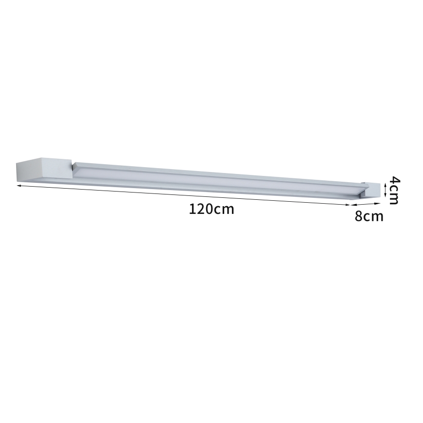 Brilagi - LED Koupelnové osvětlení zrcadla AQUA LINE LED/36W/230V 120 cm IP44 matný chrom CRI 90
