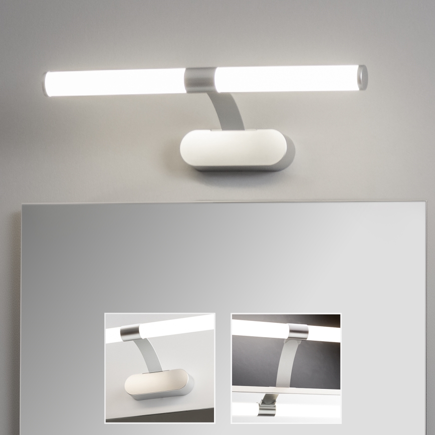 Brilagi - LED Koupelnové osvětlení zrcadla 2v1 TUBEO LED/6W/230V 40 cm IP44 stříbrná