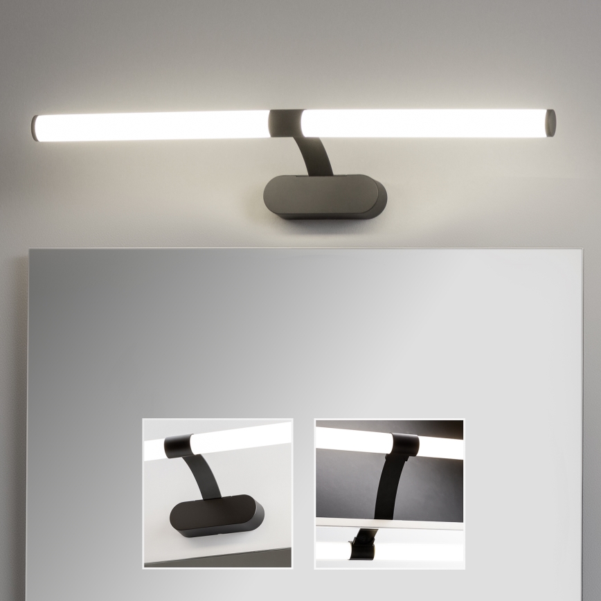 Brilagi - LED Koupelnové osvětlení zrcadla 2v1 TUBEO LED/8W/230V 60 cm IP44 černá