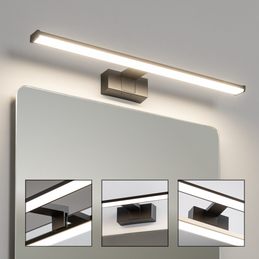 Brilagi - LED Koupelnové osvětlení zrcadla 3v1 VESTRA LED/12W/230V 60 cm IP44 černá