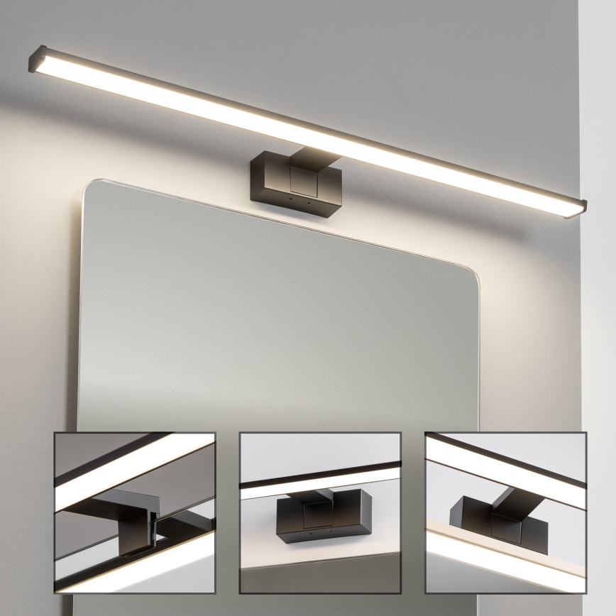 Brilagi - LED Koupelnové osvětlení zrcadla 3v1 VESTRA LED/15W/230V 80 cm IP44 černá