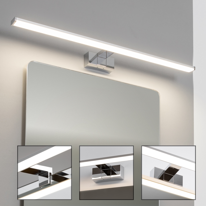 Brilagi - LED Koupelnové osvětlení zrcadla 3v1 VESTRA LED/15W/230V 80 cm IP44 lesklý chrom