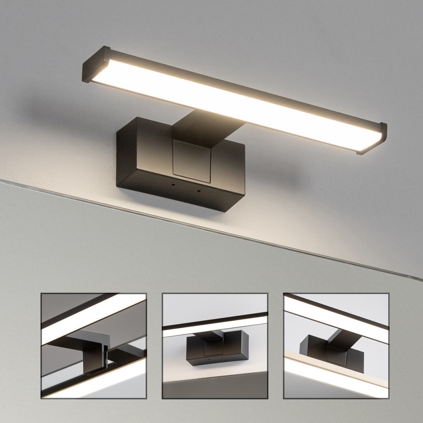Brilagi - LED Koupelnové osvětlení zrcadla 3v1 VESTRA LED/6W/230V 30 cm IP44 černá