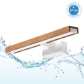 Brilagi - LED Koupelnové osvětlení zrcadla 3v1 WOODY MIRROR LED/8W/230V 40 cm IP44 bílá/dub třešeň