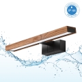Brilagi - LED Koupelnové osvětlení zrcadla 3v1 WOODY MIRROR LED/8W/230V 40 cm IP44 černá/dub