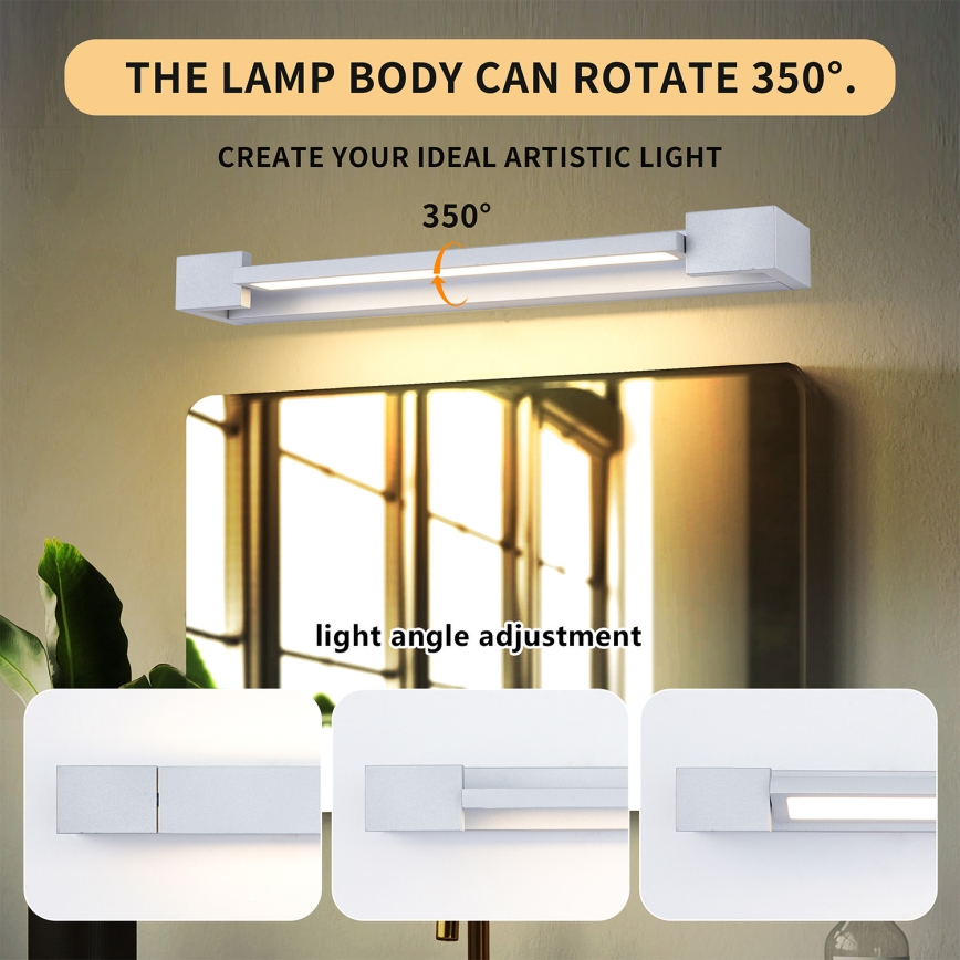 Brilagi - LED Koupelnové osvětlení zrcadla AQUA LINE LED/12W/230V 45 cm IP44 bílá CRI 90