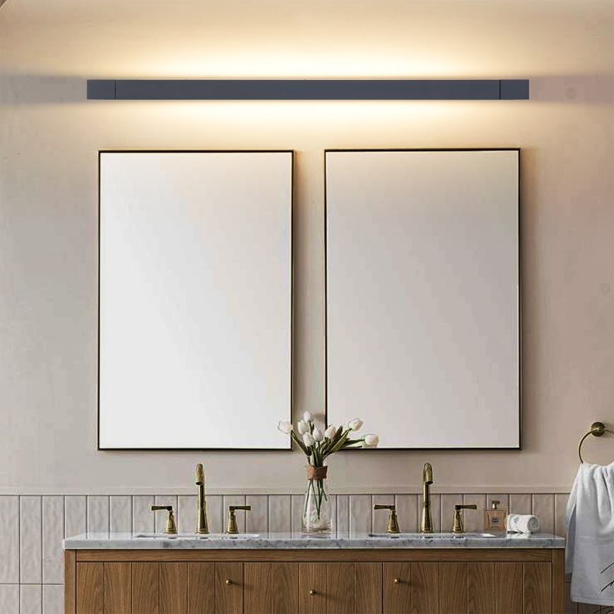 Brilagi - LED Koupelnové osvětlení zrcadla AQUA LINE LED/36W/230V 120 cm IP44 černá CRI 90