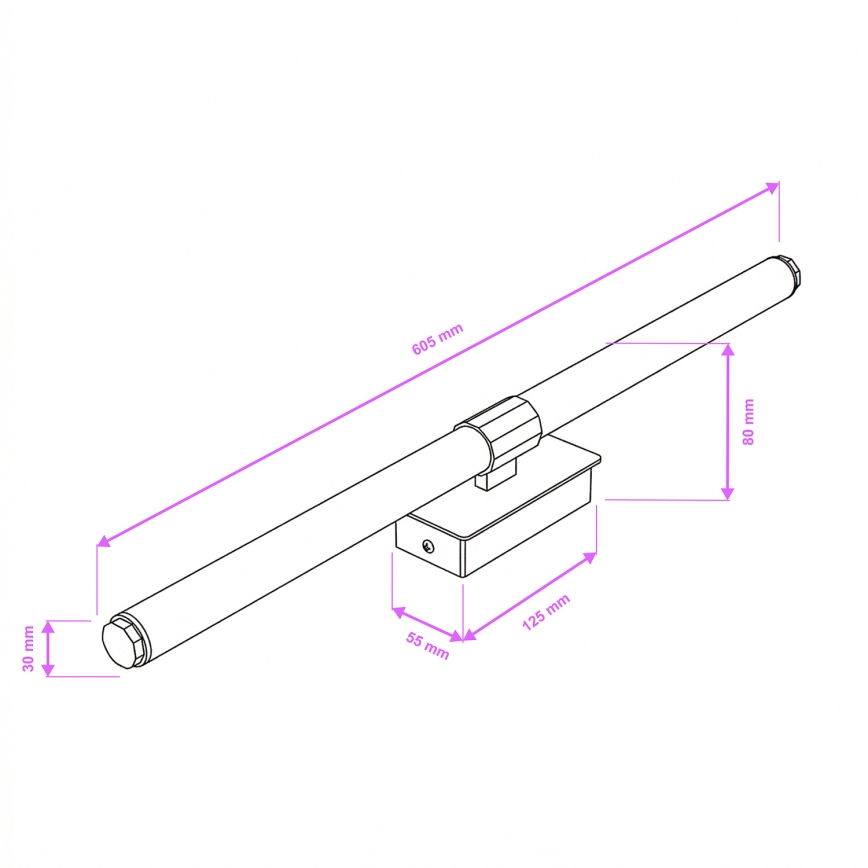 Brilagi - LED Koupelnové osvětlení zrcadla DIANA LED/10W/230V 60 cm IP44 lesklý chrom