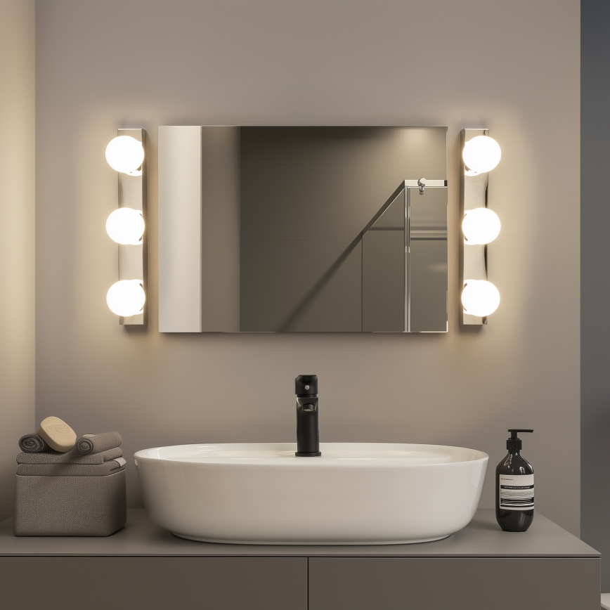 Brilagi - LED Koupelnové osvětlení zrcadla HOLLYWOOD 3xLED/3W/230V 39 cm IP44 lesklý chrom
