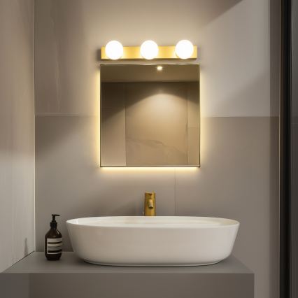 Brilagi - LED Koupelnové osvětlení zrcadla HOLLYWOOD 3xLED/3W/230V 39 cm IP44 zlatá