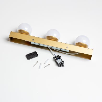 Brilagi - LED Koupelnové osvětlení zrcadla HOLLYWOOD 3xLED/3W/230V 39 cm IP44 zlatá