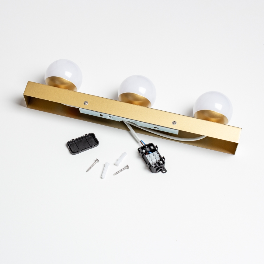 Brilagi - LED Koupelnové osvětlení zrcadla HOLLYWOOD 3xLED/3W/230V 39 cm IP44 zlatá