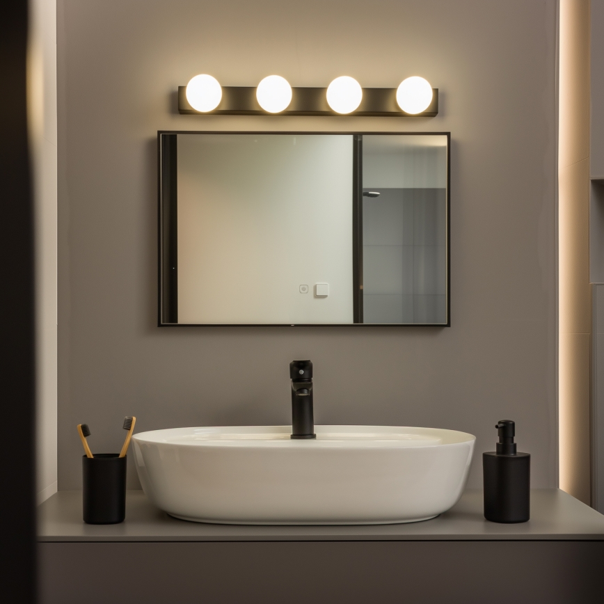 Brilagi - LED Koupelnové osvětlení zrcadla HOLLYWOOD 4xLED/3W/230V 53 cm IP44 černá