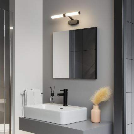 Brilagi - LED Koupelnové osvětlení zrcadla 2v1 TUBEO LED/6W/230V 40 cm IP44 černá