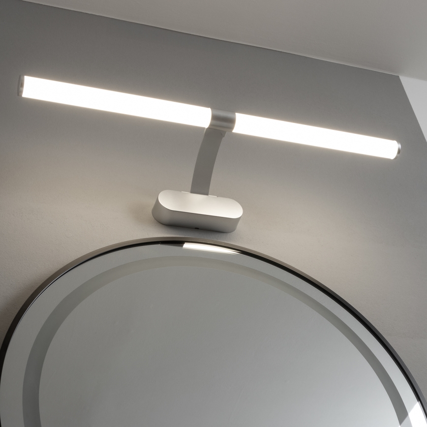 Brilagi - LED Koupelnové osvětlení zrcadla 2v1 TUBEO LED/8W/230V 60 cm IP44 stříbrná