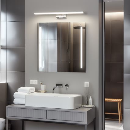 Brilagi - LED Koupelnové osvětlení zrcadla 3v1 VESTRA LED/12W/230V 60 cm IP44 lesklý chrom