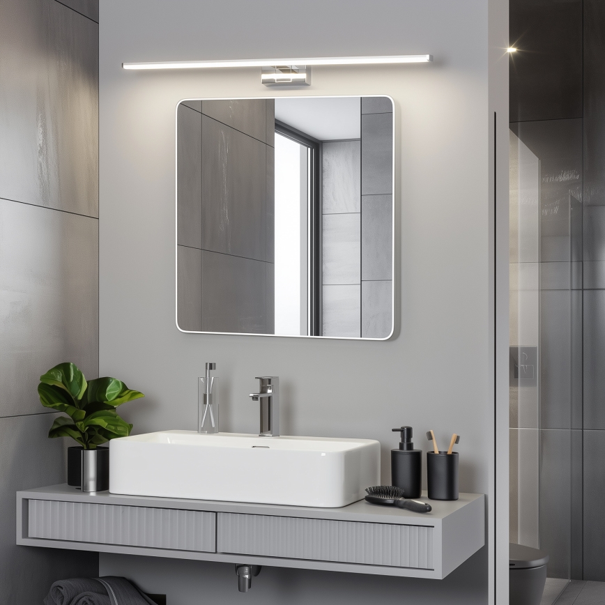 Brilagi - LED Koupelnové osvětlení zrcadla 3v1 VESTRA LED/15W/230V 80 cm IP44 lesklý chrom