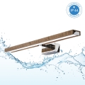 Brilagi - LED Koupelnové osvětlení zrcadla WOODY MIRROR 3v1 LED/12W/230V 60 cm IP44 lesklý chrom/dub ořech