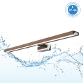 BRILAGI - LED Koupelnové osvětlení zrcadla WOODY MIRROR 3v1 LED/15W/230V 80 cm IP44 lesklý chrom/dub ořech