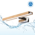 Brilagi - LED Koupelnové osvětlení zrcadla WOODY MIRROR 3v1 LED/8W/230V 40 cm IP44 lesklý chrom/dub