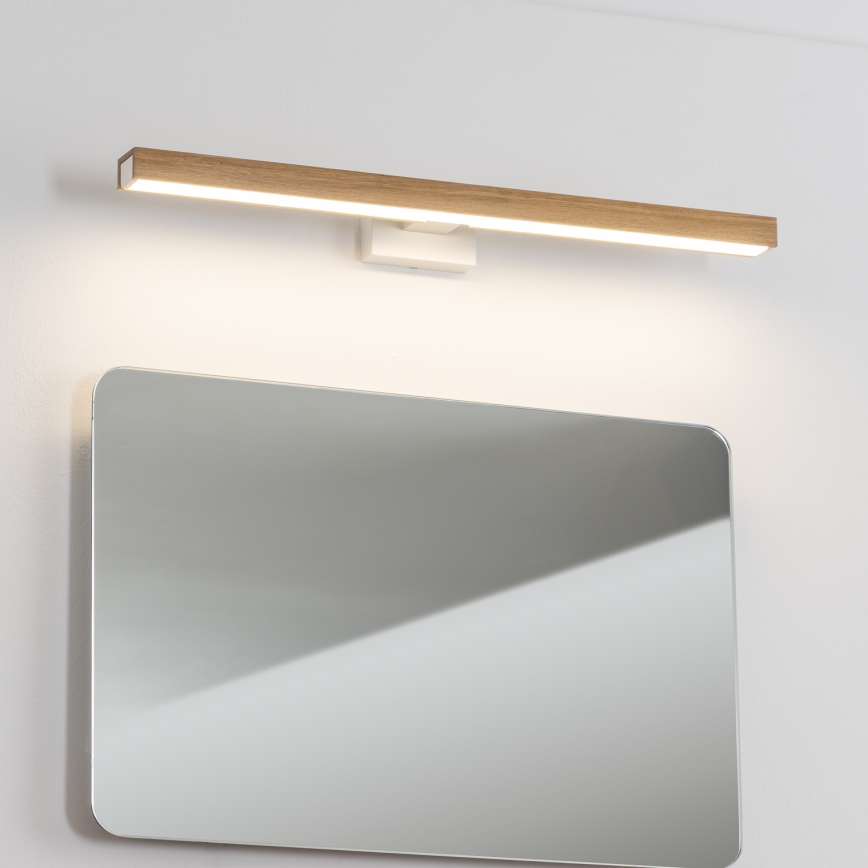 Brilagi - LED Koupelnové osvětlení zrcadla WOODY MIRROR LED/12W/230V 60 cm IP44 dub/bílá