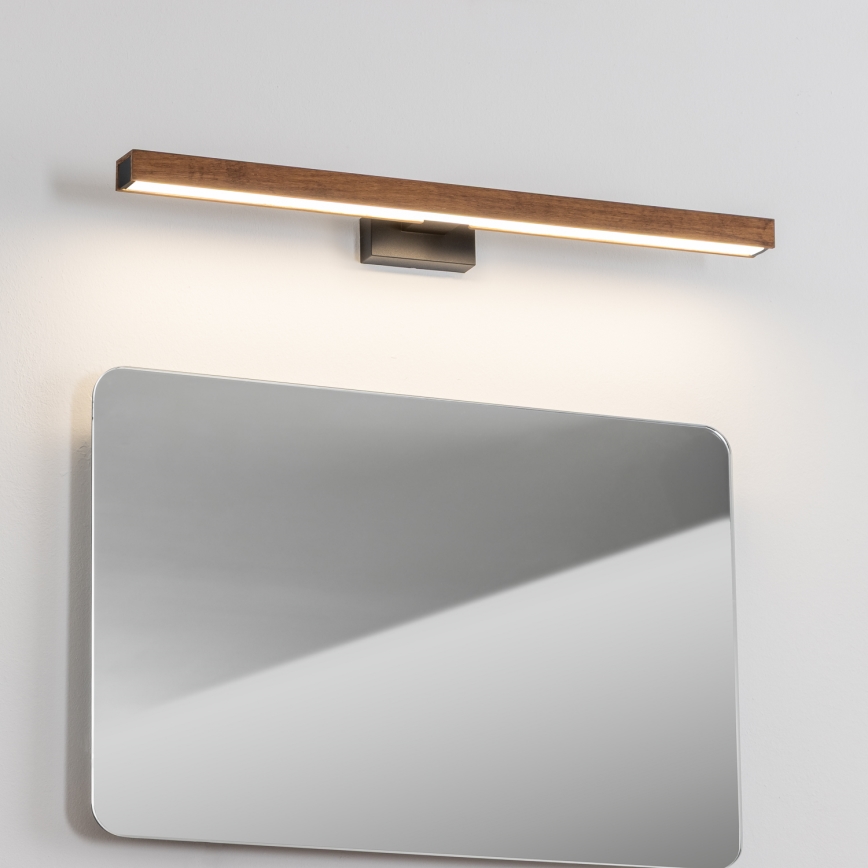 Brilagi - LED Koupelnové osvětlení zrcadla WOODY MIRROR LED/12W/230V 60 cm IP44 dub třešeň/černá