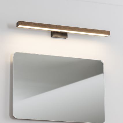 Brilagi - LED Koupelnové osvětlení zrcadla WOODY MIRROR LED/12W/230V 60 cm IP44 dub ořech/černá