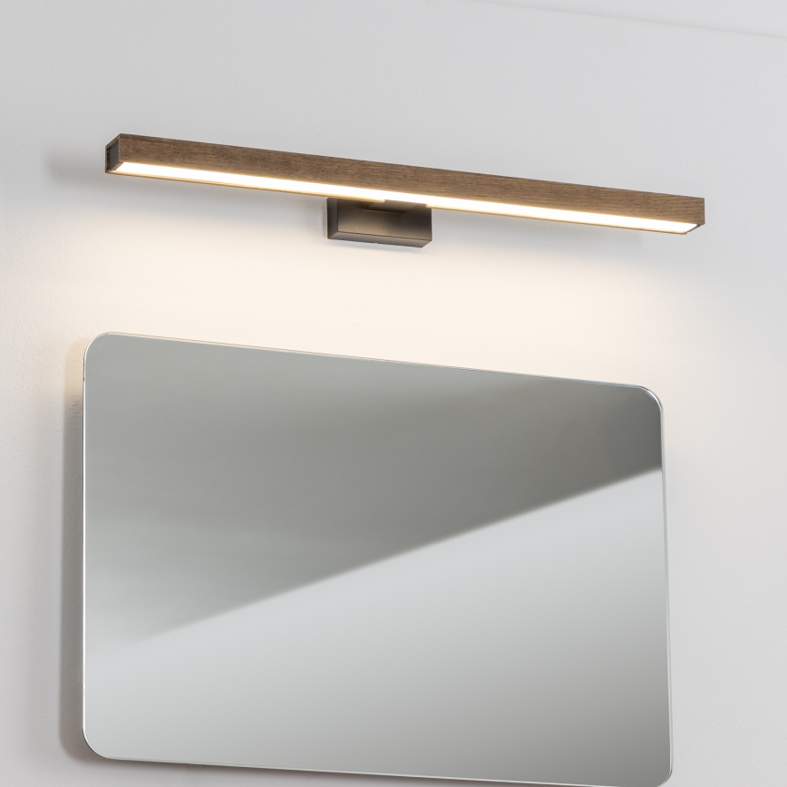 Brilagi - LED Koupelnové osvětlení zrcadla WOODY MIRROR LED/12W/230V 60 cm IP44 dub ořech/černá