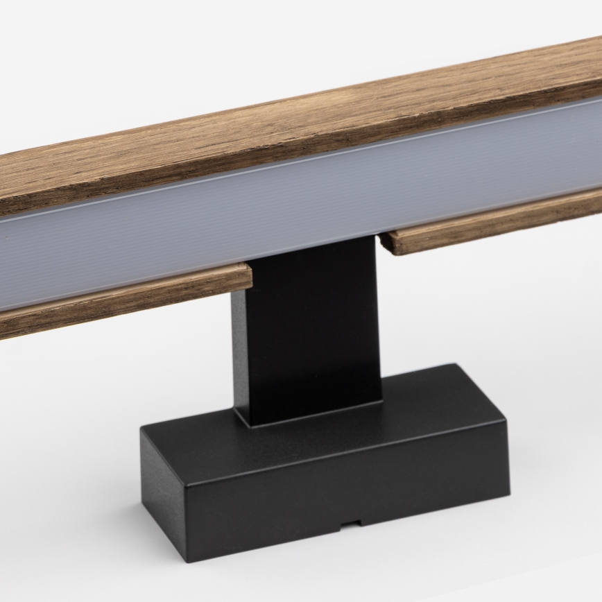 Brilagi - LED Koupelnové osvětlení zrcadla WOODY MIRROR LED/12W/230V 60 cm IP44 dub ořech/černá