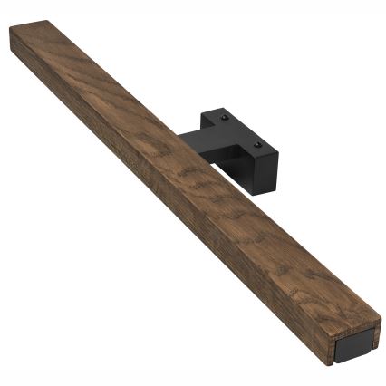 Brilagi - LED Koupelnové osvětlení zrcadla WOODY MIRROR LED/12W/230V 60 cm IP44 dub ořech/černá
