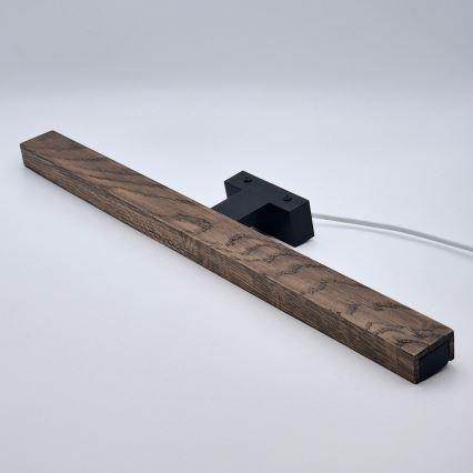 Brilagi - LED Koupelnové osvětlení zrcadla WOODY MIRROR LED/12W/230V 60 cm IP44 dub ořech/černá