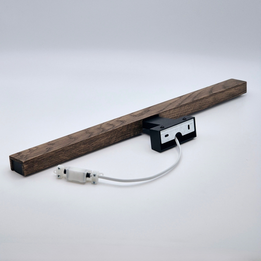 Brilagi - LED Koupelnové osvětlení zrcadla WOODY MIRROR LED/12W/230V 60 cm IP44 dub ořech/černá
