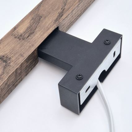 Brilagi - LED Koupelnové osvětlení zrcadla WOODY MIRROR LED/12W/230V 60 cm IP44 dub ořech/černá