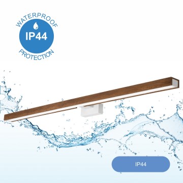 Brilagi - LED Koupelnové osvětlení zrcadla WOODY MIRROR LED/15W/230V 90 cm IP44 dub třešeň/bílá