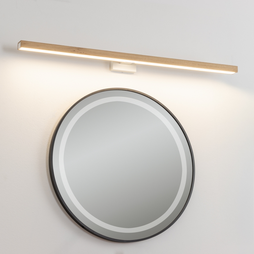 Brilagi - LED Koupelnové osvětlení zrcadla WOODY MIRROR LED/15W/230V 90 cm IP44 dub/bílá
