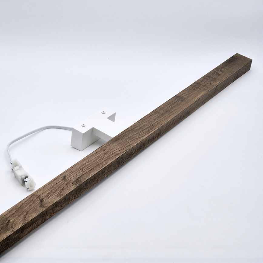 Brilagi - LED Koupelnové osvětlení zrcadla WOODY MIRROR LED/15W/230V 90 cm IP44 dub ořech/bílá