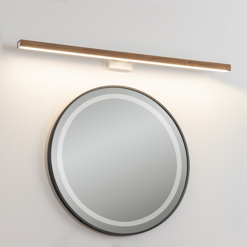 Brilagi - LED Koupelnové osvětlení zrcadla WOODY MIRROR LED/15W/230V 90 cm IP44 dub třešeň/bílá