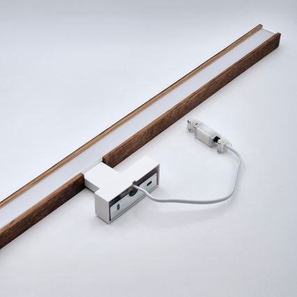 Brilagi - LED Koupelnové osvětlení zrcadla WOODY MIRROR LED/15W/230V 90 cm IP44 dub třešeň/bílá