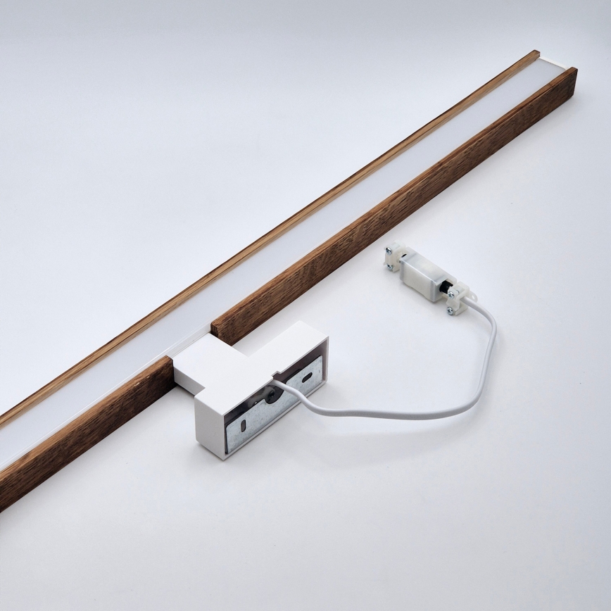 Brilagi - LED Koupelnové osvětlení zrcadla WOODY MIRROR LED/15W/230V 90 cm IP44 dub třešeň/bílá