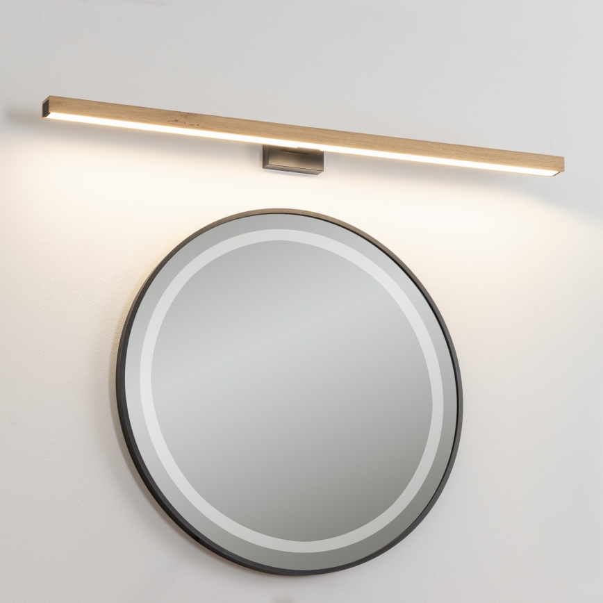 Brilagi - LED Koupelnové osvětlení zrcadla WOODY MIRROR LED/15W/230V 90 cm IP44 dub/černá