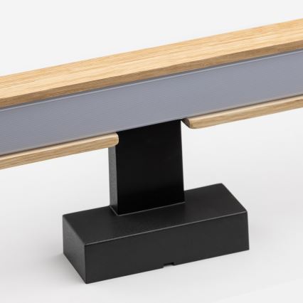 Brilagi - LED Koupelnové osvětlení zrcadla WOODY MIRROR LED/15W/230V 90 cm IP44 dub/černá